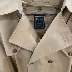 Christian Dior Monsieur Trench Coat Tan Paris New York Sz 46 L Men's Rain coat